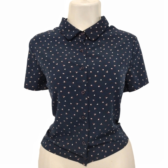 This&More - Back Tie Button Down Shirt - Picture 1 of 11